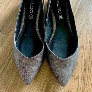 Aldo glitter flats, size 8